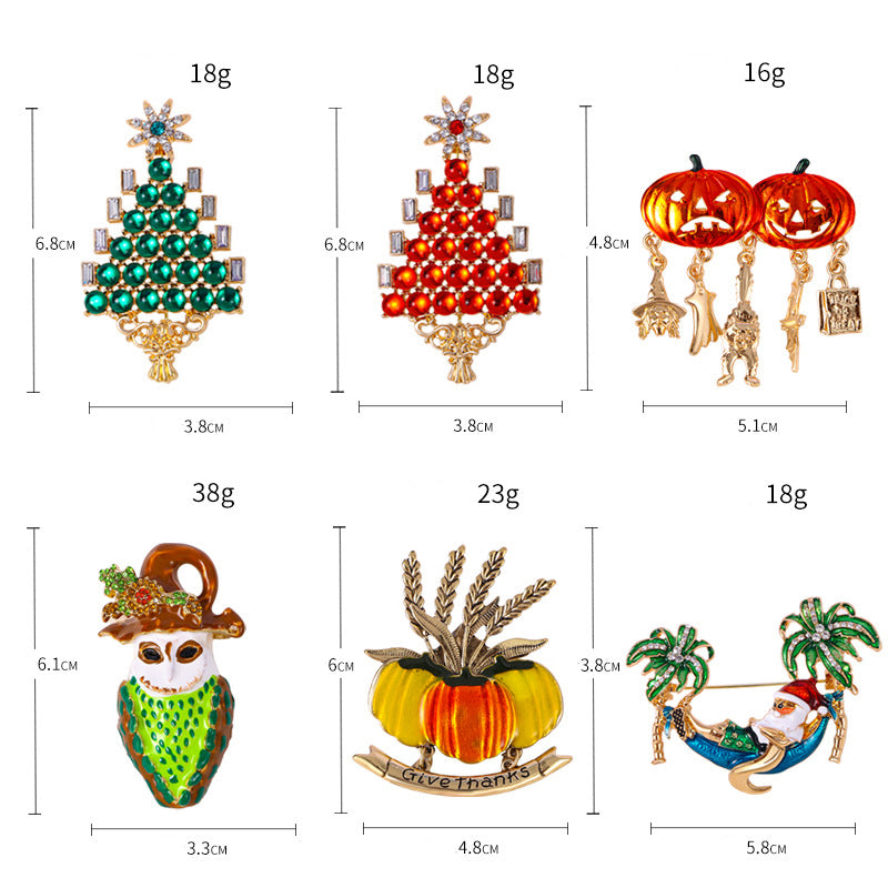 Halloween Evil Pumpkin Enamel Brooch PA5257 - view 2