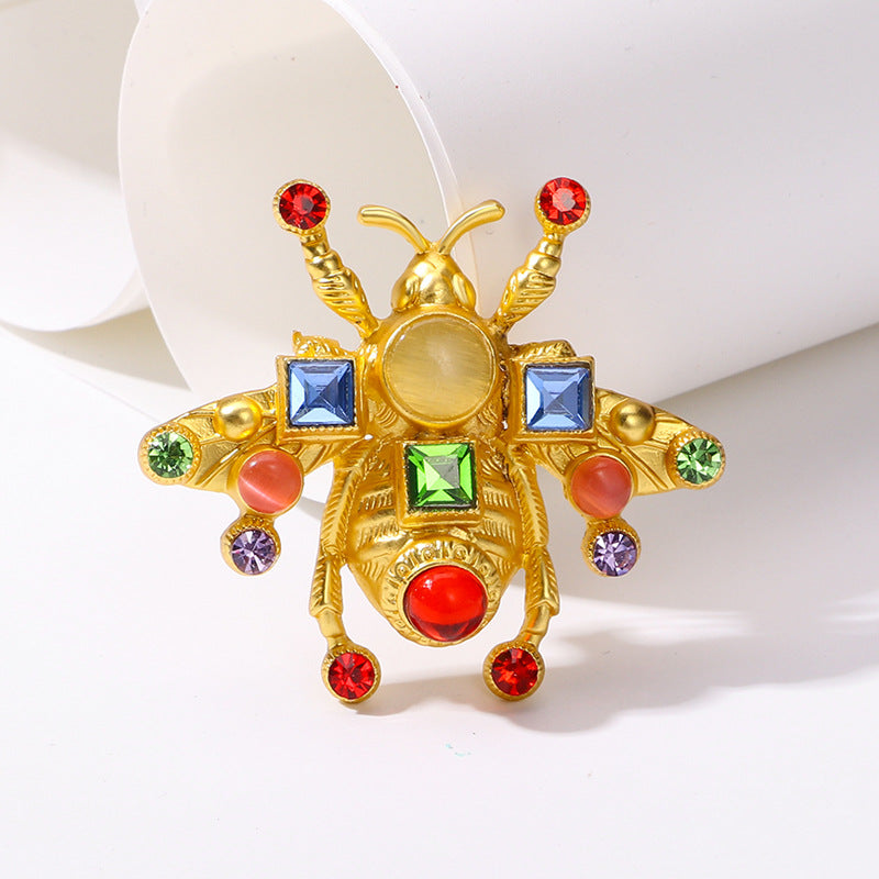 Baroque Rhinestone Inspired Statement Bee Brooch PA5261 - view 6