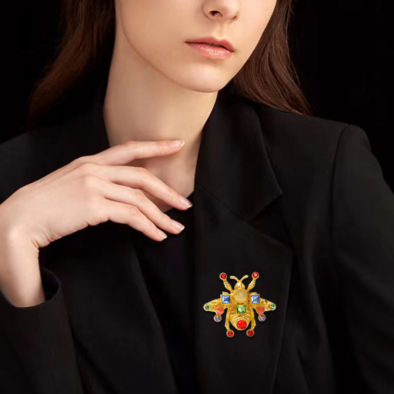 Baroque Rhinestone Inspired Statement Bee Brooch PA5261