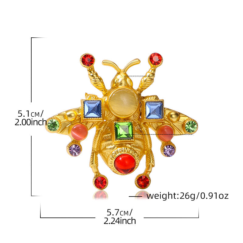 Baroque Rhinestone Inspired Statement Bee Brooch PA5261 - view 2