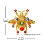 Baroque Rhinestone Inspired Statement Bee Brooch PA5261 - view 2