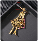 Pink Lady With Hat Brooch PA5263