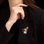 Christmas Pearl Snowman Brooch PA5266 - view 5