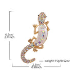 Rhinestone Lizard Animal Brooch PA5271