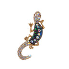 Rhinestone Lizard Animal Brooch PA5271