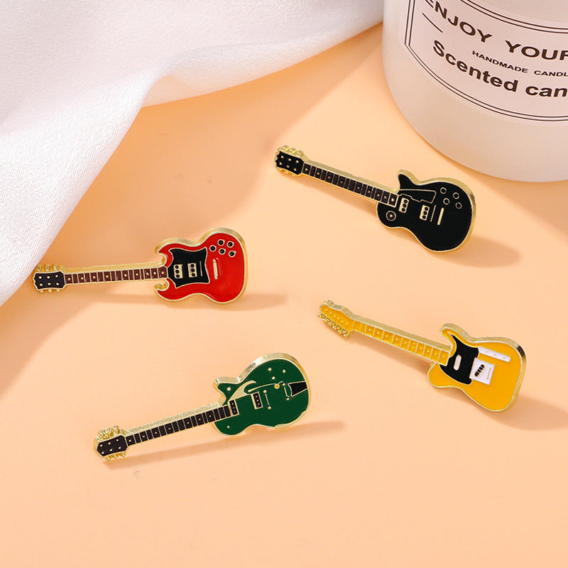Enamel Electric Guitar Music Instrument Brooch PA5280 - view 6