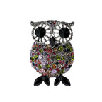 Vintage Owl Rhinestone Brooch PA5291