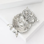 Vintage Owl Rhinestone Brooch PA5291 - view 3