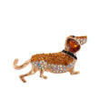 Cute Poodle Puppy Rhinestone Brooch PA5321 - view 6