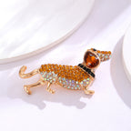 Cute Poodle Puppy Rhinestone Brooch PA5321 - view 4