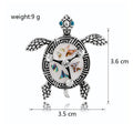 Rhinestone Enamel Sea Turtle Brooch PA5325 - view 2