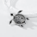 Rhinestone Enamel Sea Turtle Brooch PA5325 - view 7