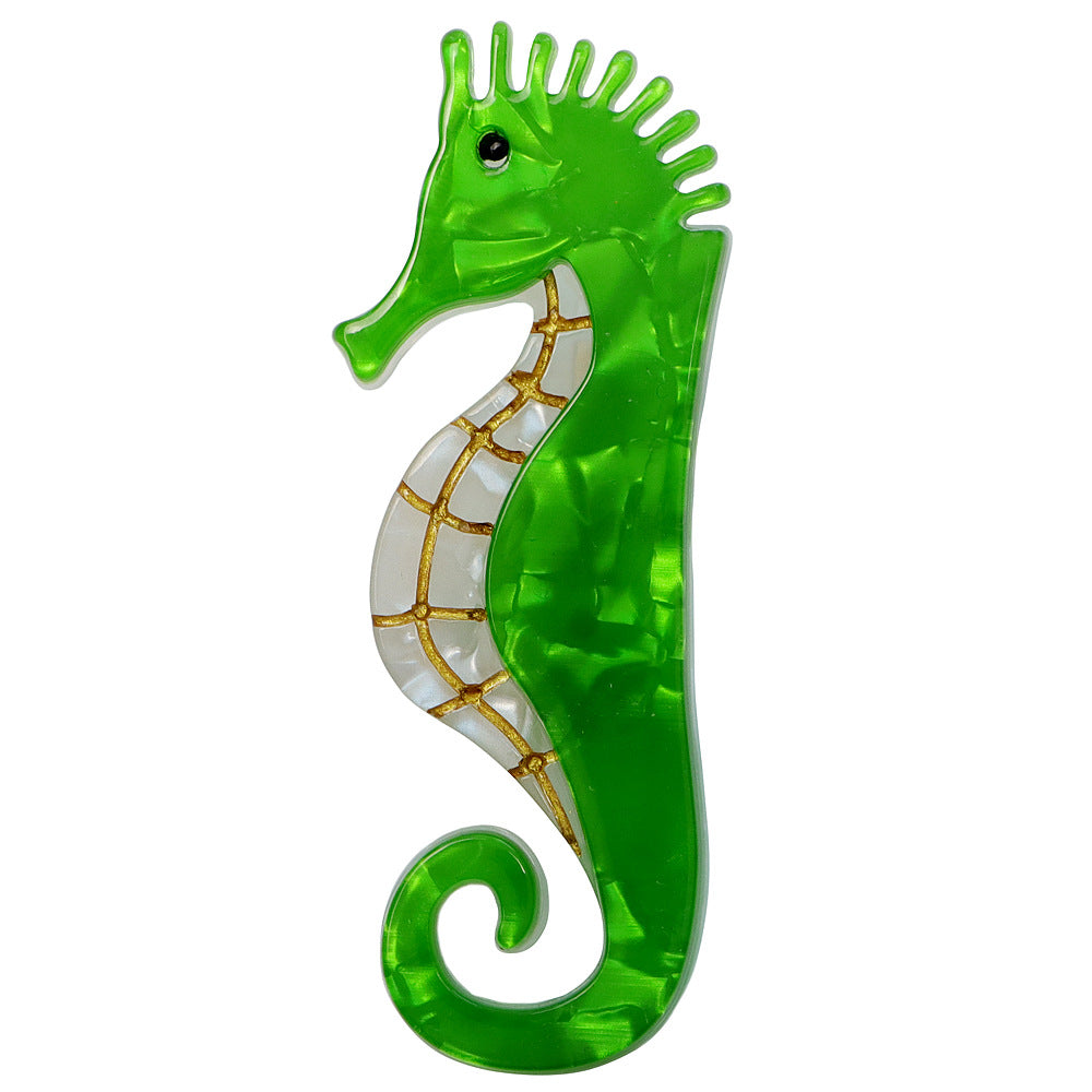 Seahorse Acrylic Animal Brooch PA5340