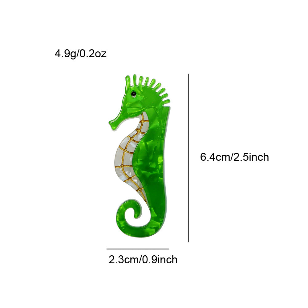 Seahorse Acrylic Animal Brooch PA5340