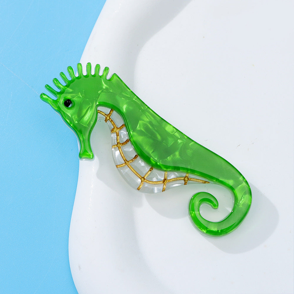 Seahorse Acrylic Animal Brooch PA5340