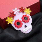 Halloween Sugar Skull Acrylic Brooch PA5342
