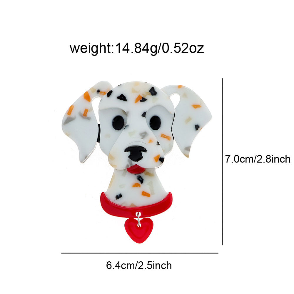 Dalmatian Dog Acrylic Animal Brooch PA5348