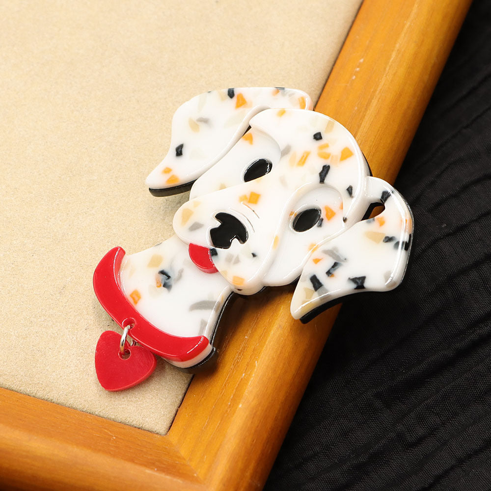 Dalmatian Dog Acrylic Animal Brooch PA5348
