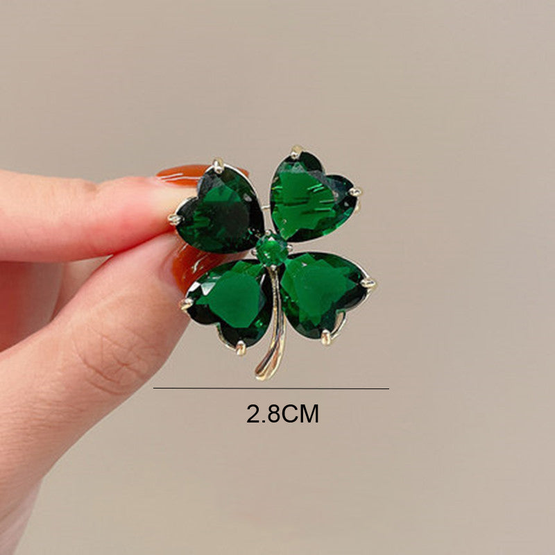 Green Clover Brooch PA5380 - view 2
