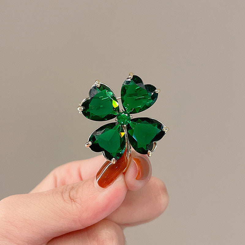 Green Clover Brooch PA5380 - view 8
