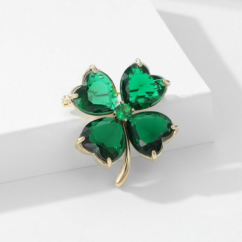 Green Clover Brooch PA5380 - view 6