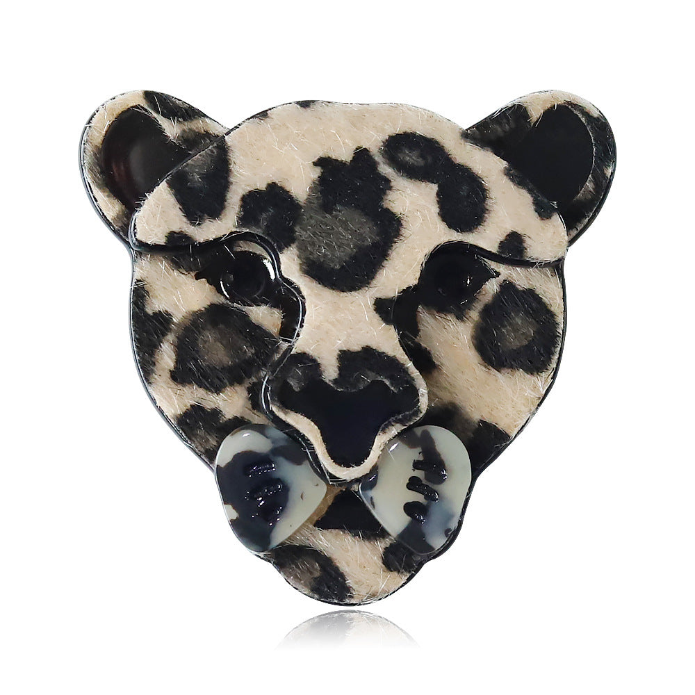 Acrylic Leopard Animal Brooch PA5382