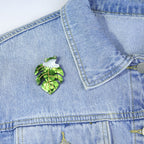 Acrylic Frog Leaf Brooch PA5386 - view 3