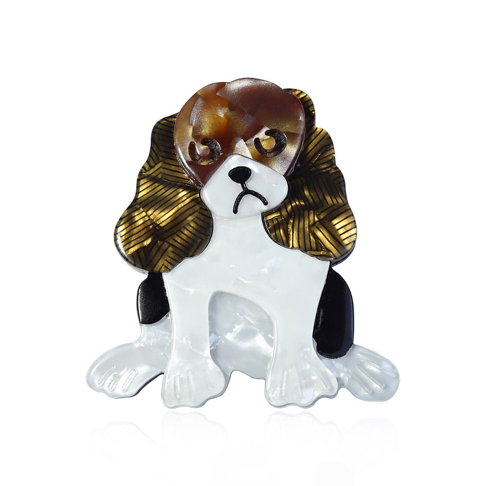 Acrylic Animal Dog Brooch PA5387