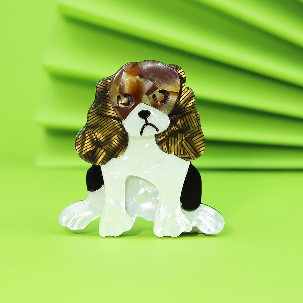 Acrylic Animal Dog Brooch PA5387 - view 2