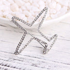 Rhinestone Airplane Shape Brooch PA5406