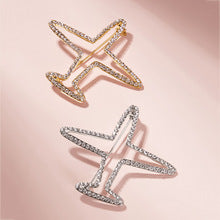 Rhinestone Airplane Shape Brooch PA5406