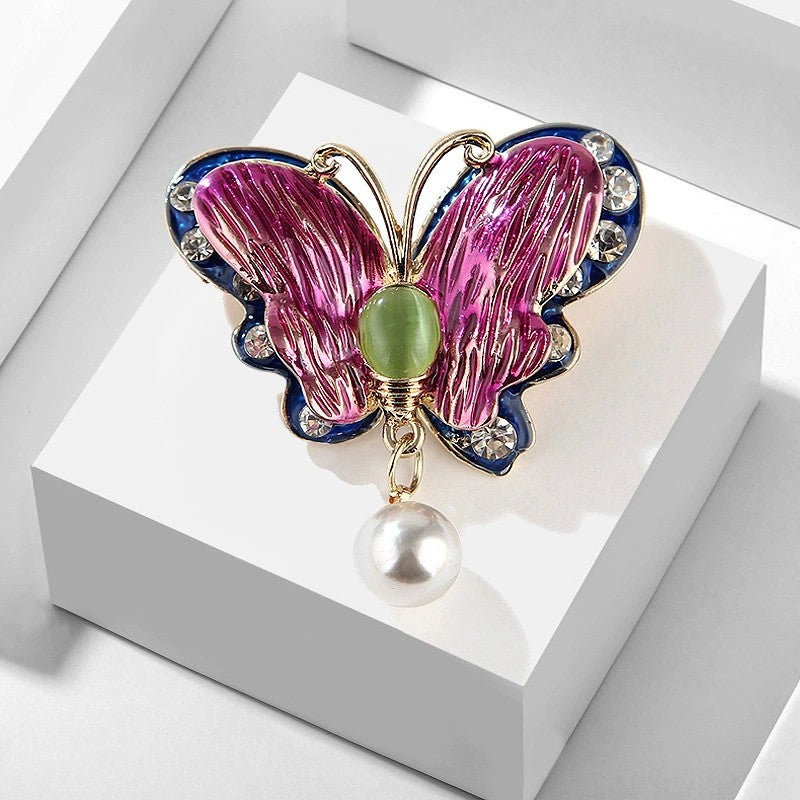 Drip Oil Enamel Butterfly Alloy Brooch PA5418