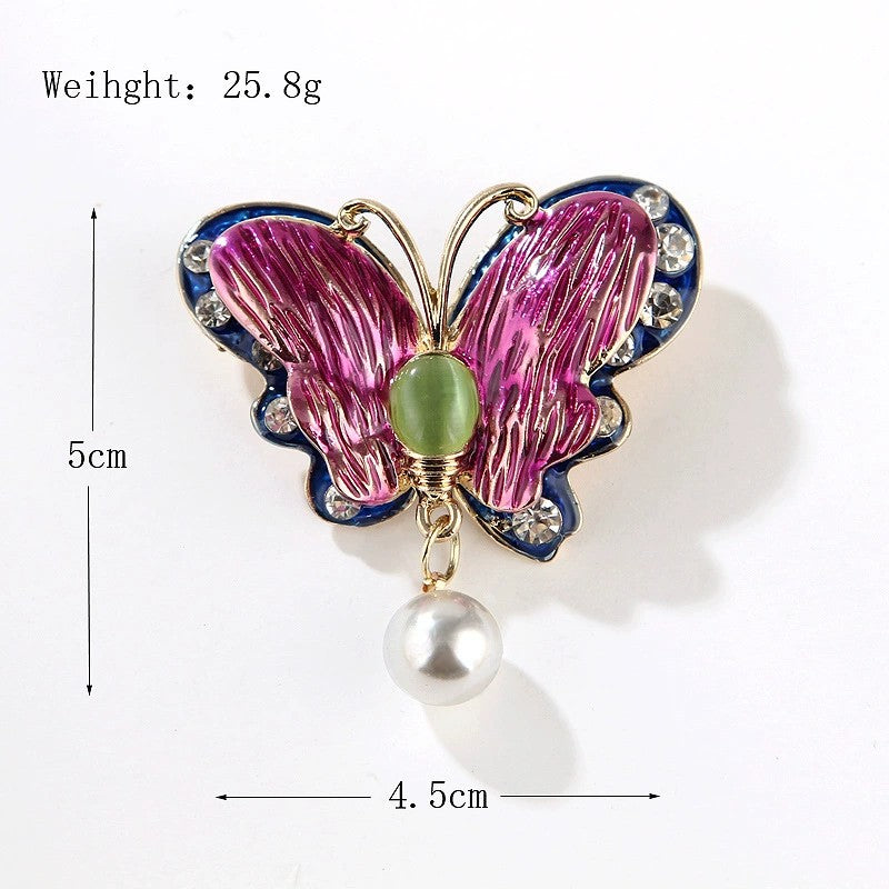 Drip Oil Enamel Butterfly Alloy Brooch PA5418