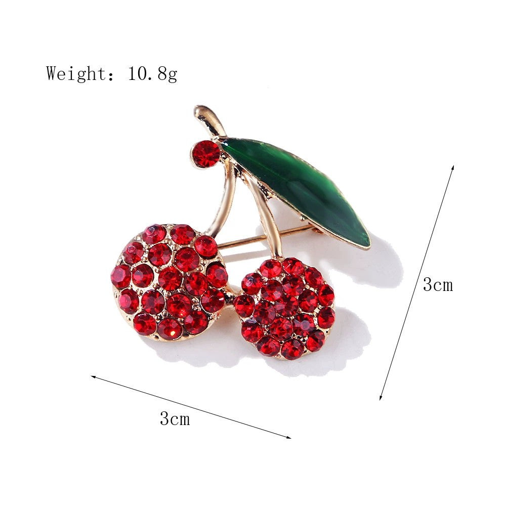 Cherry Drop Oil Brooch PA5424 - view 2