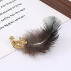 Peacock Feathers Crystal Rhinestone Brooch PA5427 - view 8