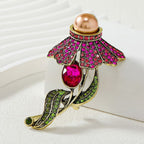 Flower Rhinestone Brooch PA5444 - view 3