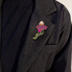 Flower Rhinestone Brooch PA5444 - view 4