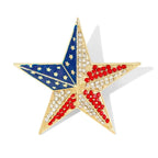 USA Star Rhinestone Brooch PA5446 - view 2