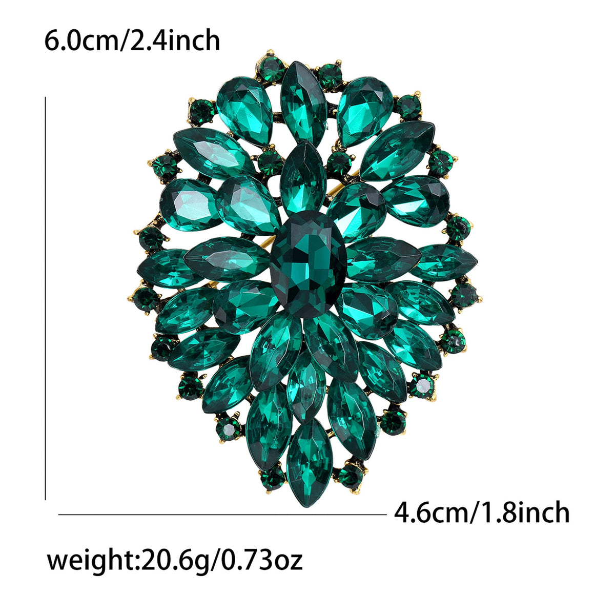 Rhinestone Brooch PA5454 - view 7