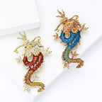 Dragon Rhinestone Brooch PA5459 - view 3