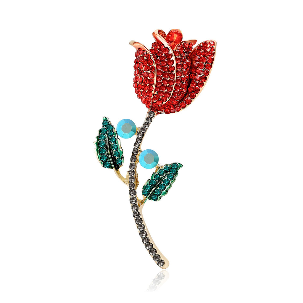 Rhinestone Rose Brooch PA5461 - view 4