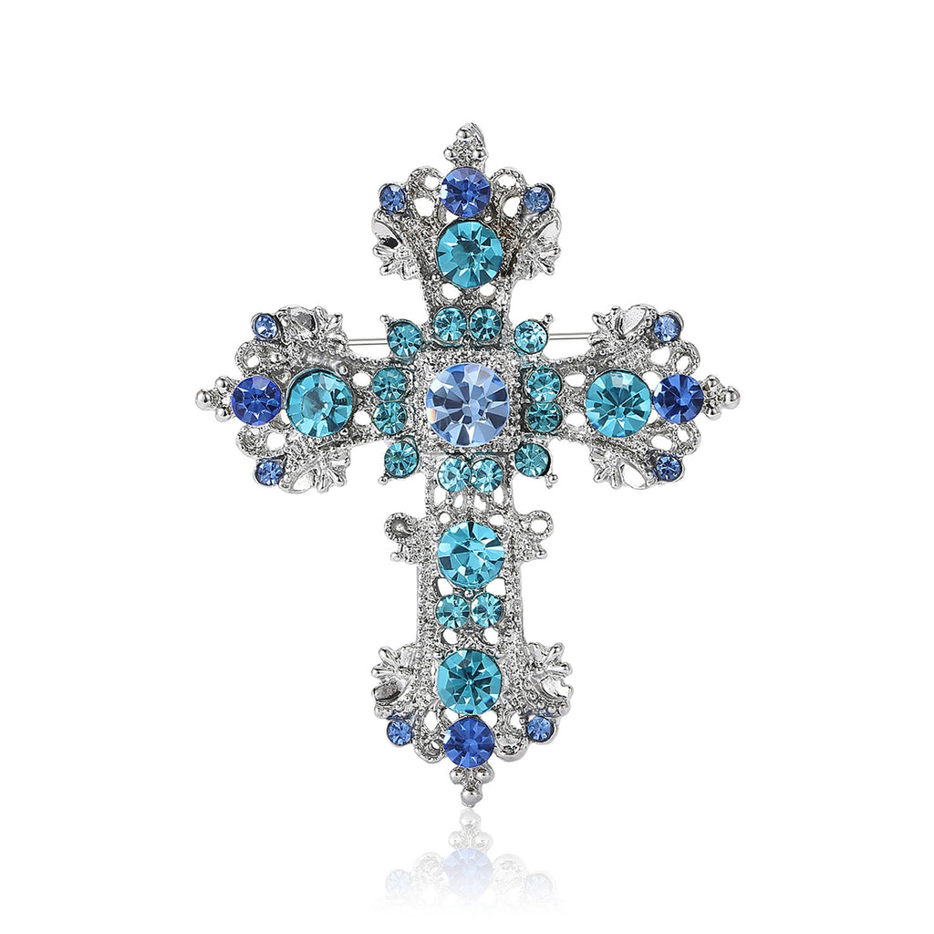 Cross  Alloy Rhinestone Brooch PA5462