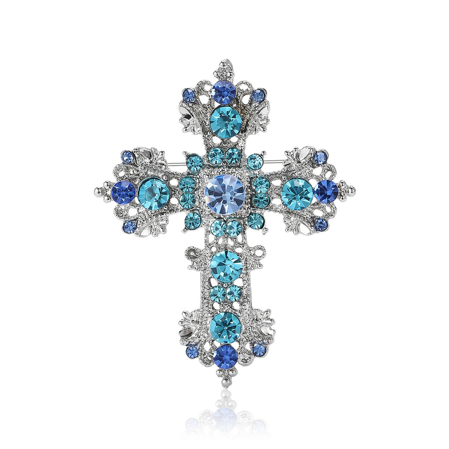 Cross  Alloy Rhinestone Brooch PA5462
