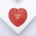 Rhinestone Heart Brooch PA5464 - view 3