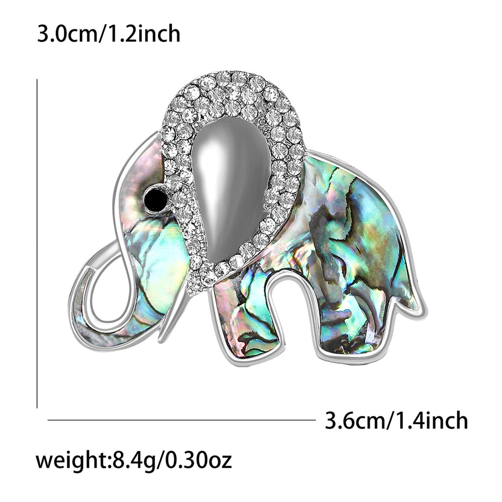 Elephant  Alloy Rhinestone Brooch PA5471