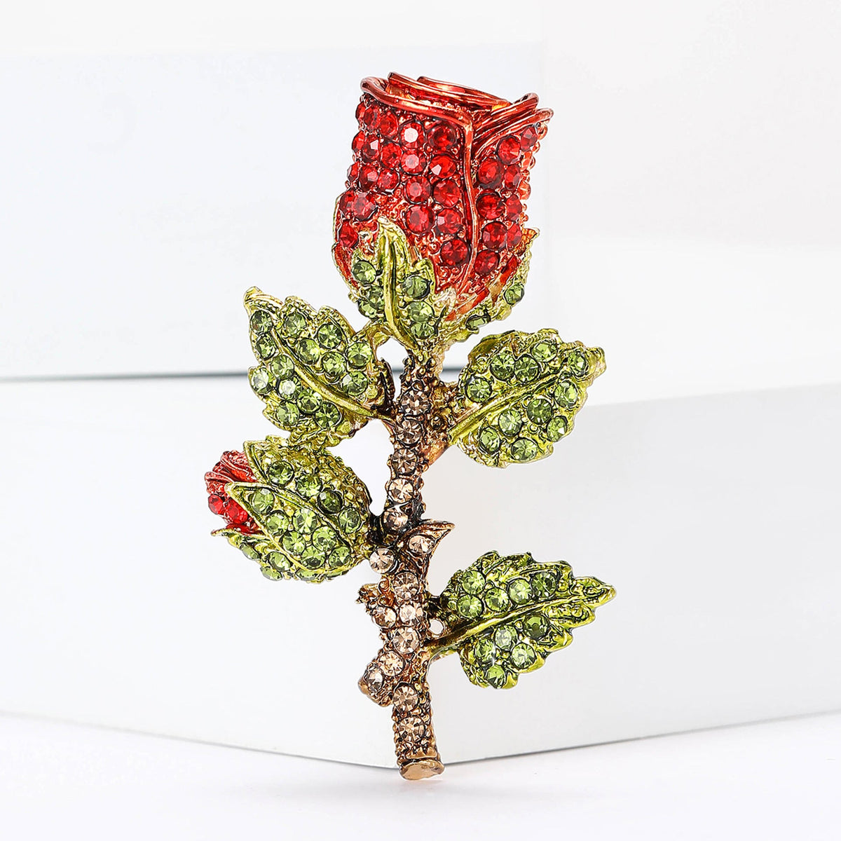 Rose Rhinestone Brooch PA5473 - view 3