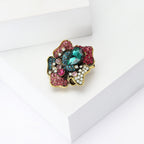 Rhinestone Flower Brooch PA5476 - view 2