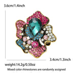 Rhinestone Flower Brooch PA5476 - view 4