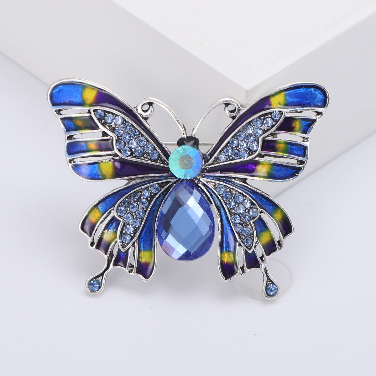 Butterfly Alloy Rhinestone Brooch PA5477