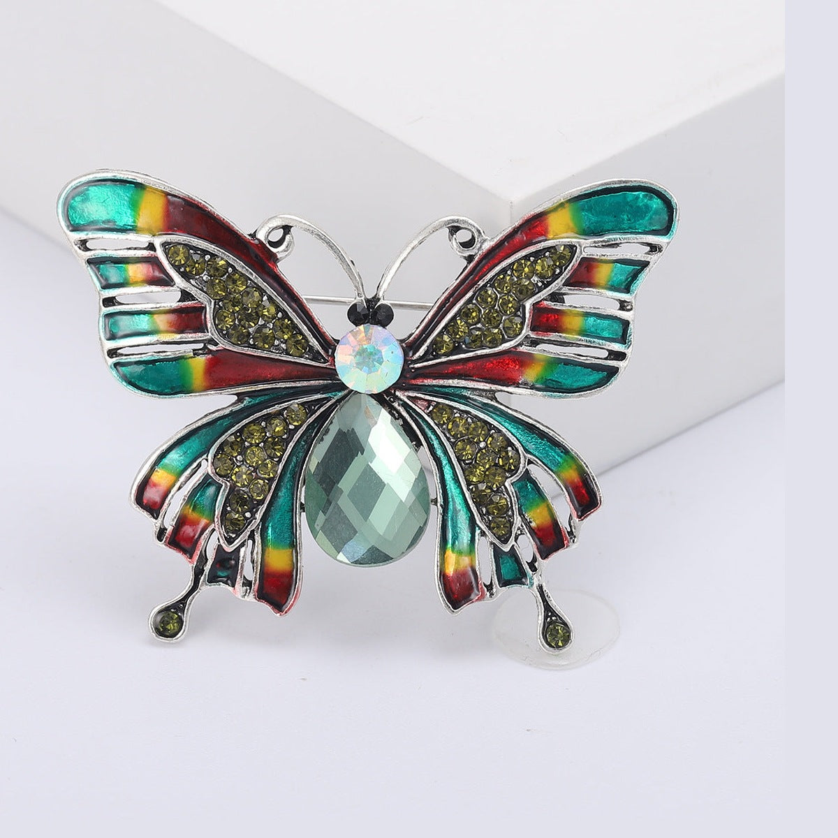 Butterfly Alloy Rhinestone Brooch PA5477